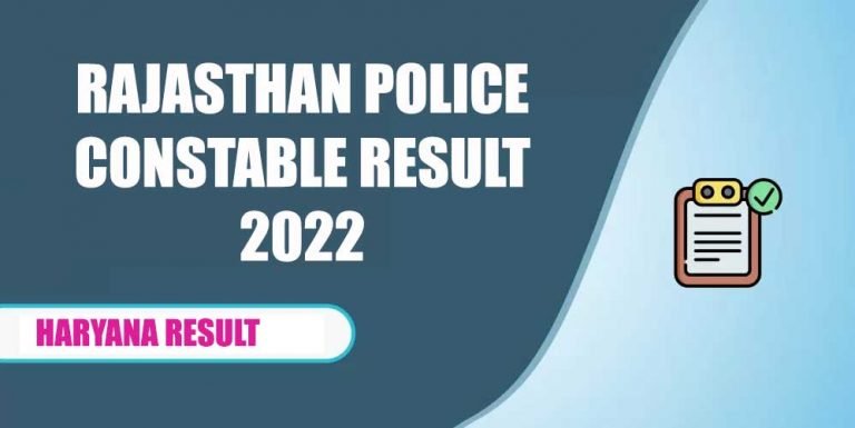 Rajasthan Police Constable Result 2022